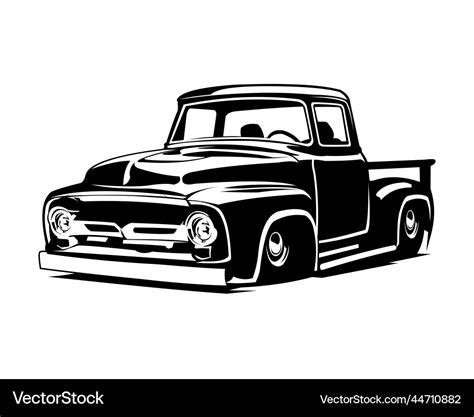Classic Retro Pickup Truck Royalty Free Vector Image