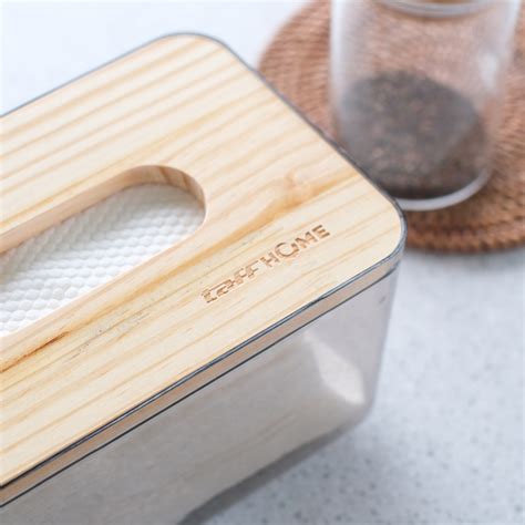 Taffhome Kotak Tisu Kayu Nordic Minimalist Tissue Box Small Zj