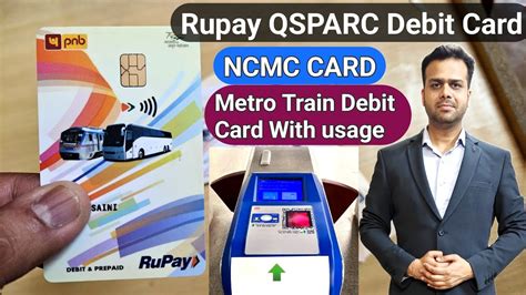 PNB NCMC Rupay Debit Card QSPARC Debit Card Very Good Metro Train