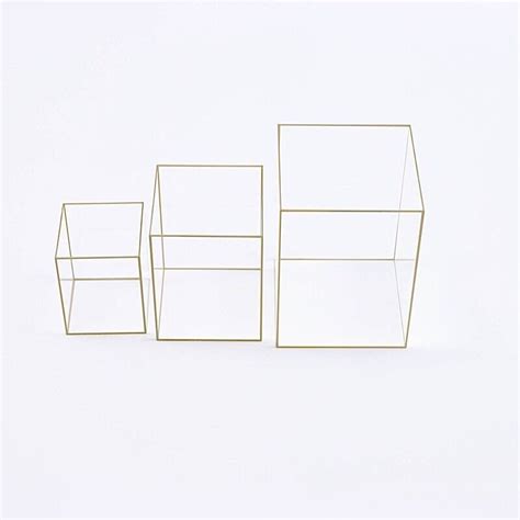3 Gold Clear Acrylic Metal Frame Candle Holders Michaels