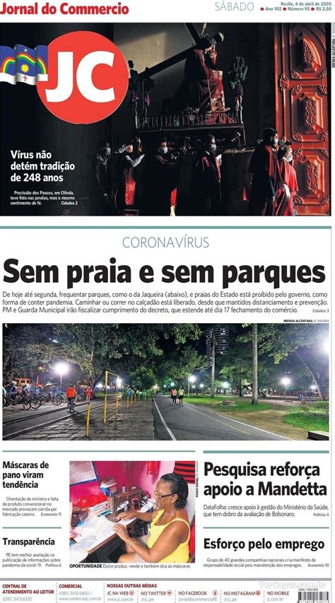 Capa Jornal Do Commercio Edi O S Bado De Abril De