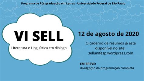 Vi Semin Rio De Estudos Lingu Sticos E Liter Rios Sympla