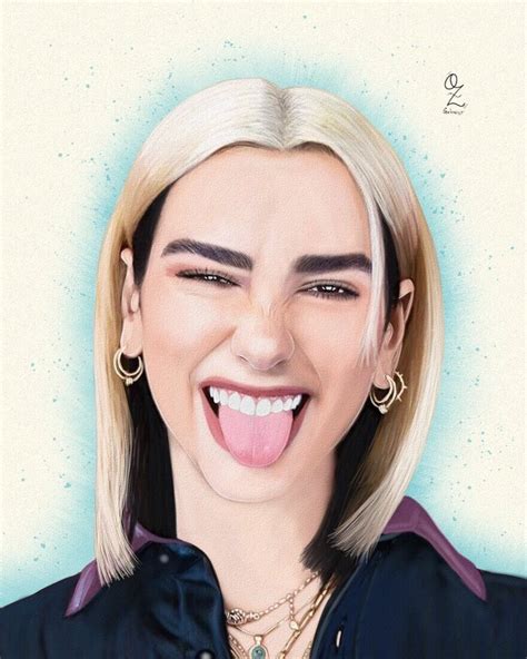 Artstation Dua Lipa Portrait Drawing By Oz Galeano