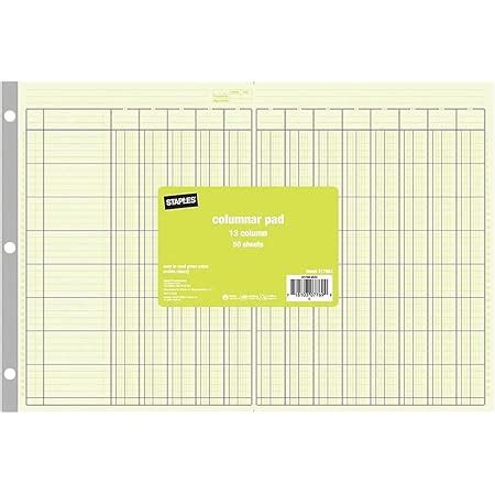 Amazon Wilson Jones G A Accounting Pad Eight Unit Columns