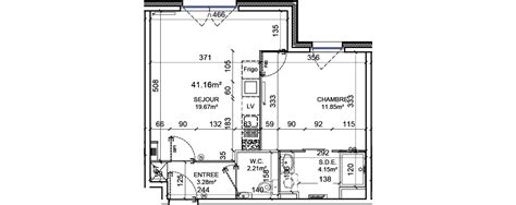 Plan Appartement T2 De 41 16 M² Neuf Résidence « Domaine Viridis