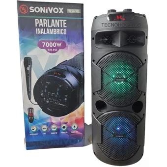 Torre De Sonido Parlante Sonivox Vs Ss Con Bluetooth Los Novedosos