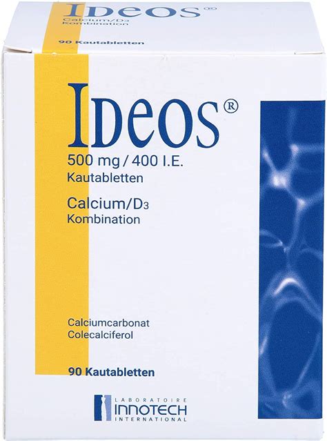 IDEOS 500 Mg 400 I E Kautabletten 90 St Amazon De Drogerie