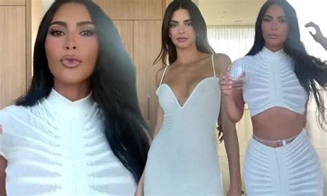 Kim Kardashian And Sister Kendall Jenner Sizzle In White Ensembles As They Join Lori Harvey And