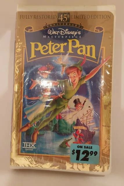 DISNEY S PETER PAN VHS 45th Anniversary Limited Edition New Never