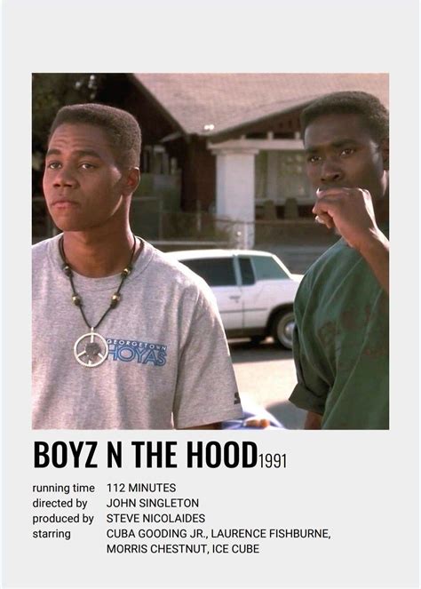 boyz n the hood minimalistic poster | Indie movie posters, Iconic movie posters, Movie character ...