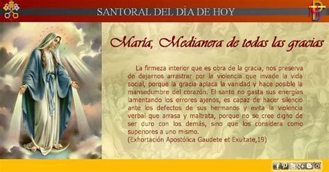 Misioneros De La Palabra Divina Santoral MarÍa Medianera De Todas