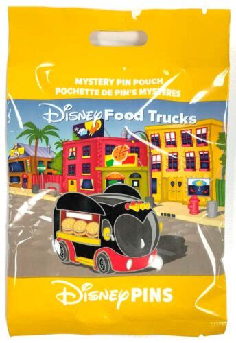 2023 Disney Parks Disneyland Food Trucks Mystery 5 Pin Pack Bag Sealed