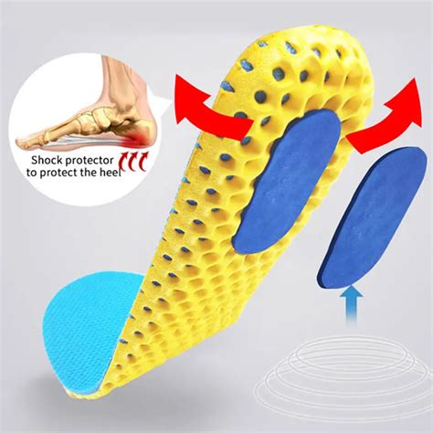 Pair Memory Foam Insoles For Shoes Sole Mesh Hi Poly Deodorant