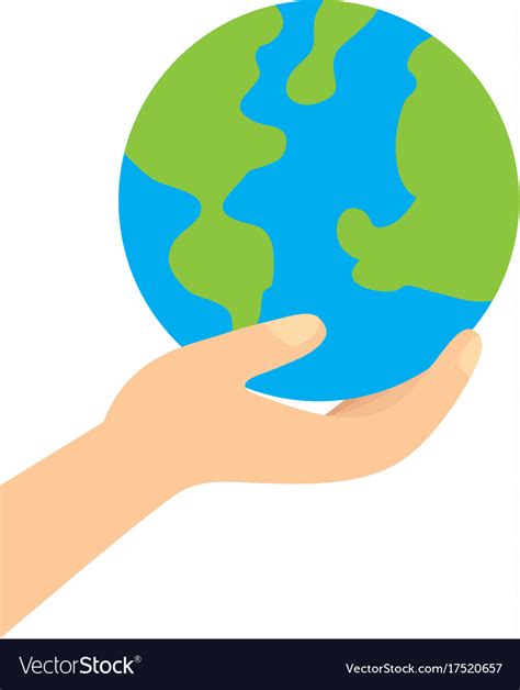 Hand Holding Planet Earth Ecological Environmental