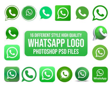 16 Different High Quality Whatsapp Icon Logo Photoshop Psd File Psfiles