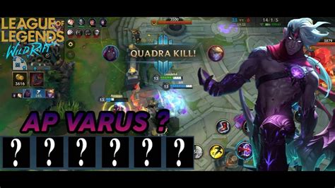 LEAGUE OF LEGENDS WILD RIFT AP Ability Power VARUS GAMEPLAY Nyobain