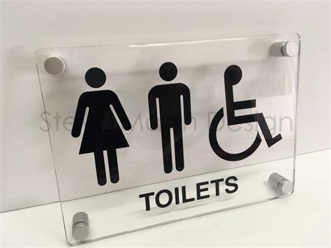 Prestige Acrylic Toilet Signs - Steve Marsh Design