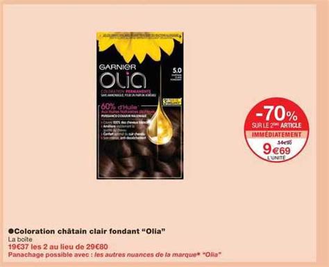 Promo Coloration Châtain Clair Fondant Olia Chez Monoprix Icataloguefr