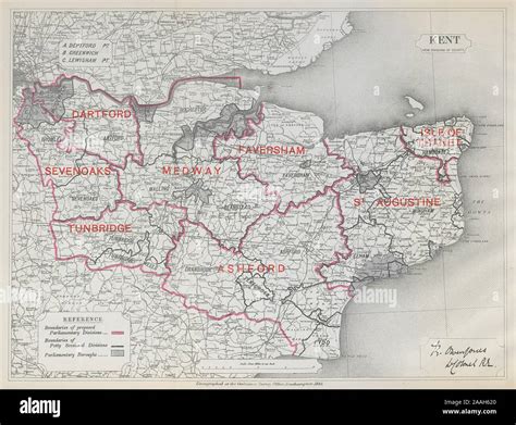 Kent Parliamentary Divisions Dartford Ashford Boundary Commission