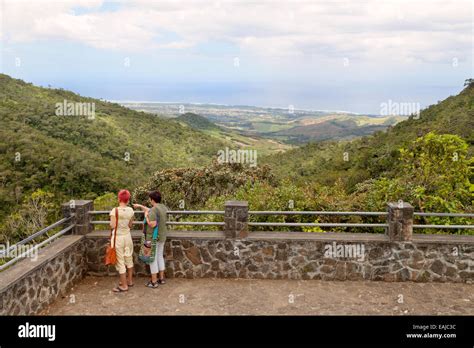 Tourists At A Viewpoint Black River Gorges National Park Mauritius