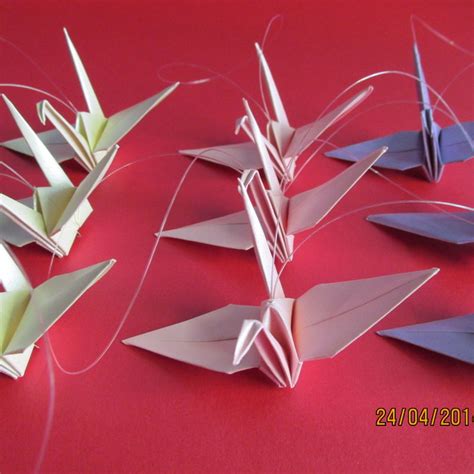 Tsurus Em Origami Dobraduras Papel Elo Produtos Especiais