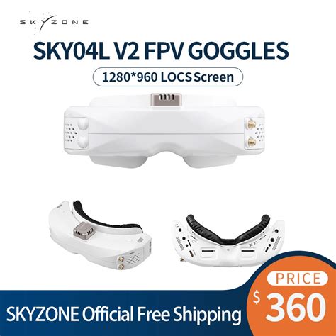 SKYZONE FPV Goggles SKY04O SKY04L V2 OLED 1024 768 5 8G 48CH Steadyview