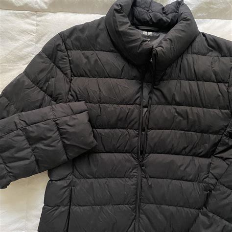 Uniqlo Black Puffer Jacket Mint Condition Depop