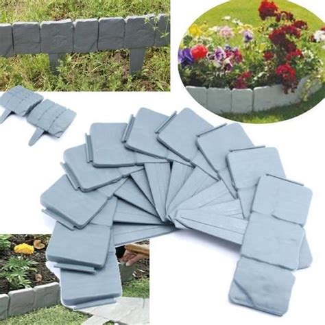 Bordure de jardin imitation pierre 41 pièces 10 m 596 Cdiscount Jardin