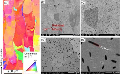 High Resolution SEM And EBSD Pictures Of Ti Mo 2 C SLM Parts Using