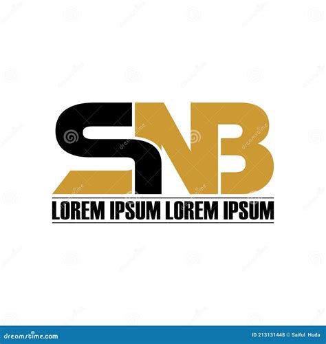 Letter Snb Simple Monogram Logo Icon Design Stock Vector