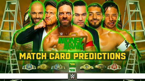 Wwe Money In The Bank Card Predictions V Youtube