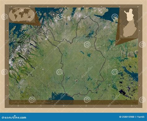 Lapland Finland Low Res Satellite Capital Stock Illustration