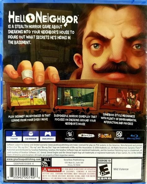 Hello Neighbor Playstation Game Ebay