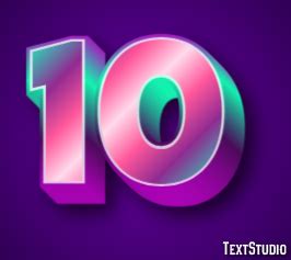 text effect  logo design number