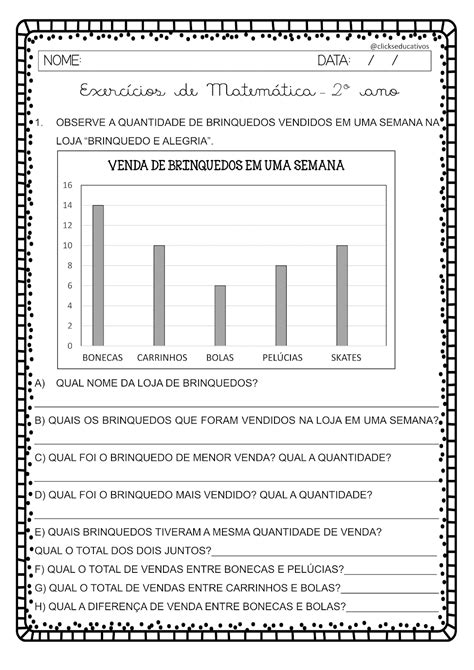 Atividade De Graficos 2 Ano