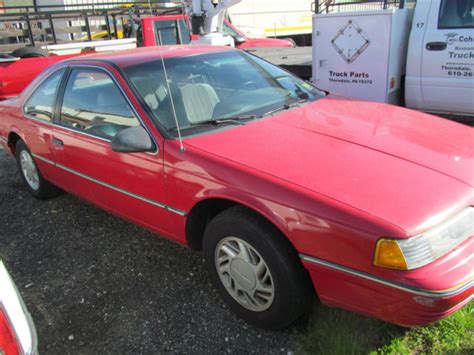 1991 Ford Thunderbird Red 2 Door Coupe For Sale