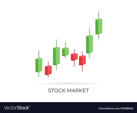 Stock market trading chart candlestick chart with Vector Image