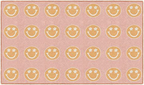 Smiley Face Classroom Rug Pink Smiley Face Flower Rug Cm School Supply