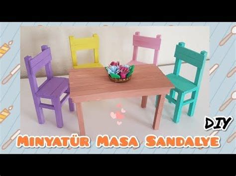 Minyatür Masa Sandalye Yapımı DIY Miniature Table and Chairs