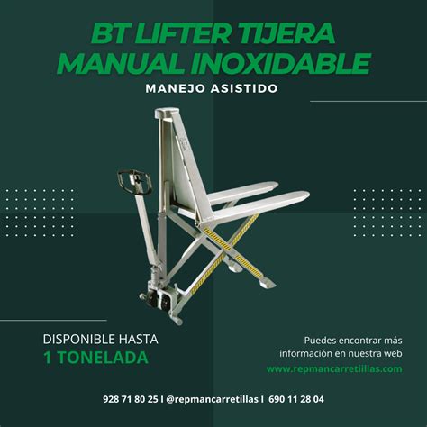 Bt Lifter Tijera Manual Inoxidable Repman Carretillas S L