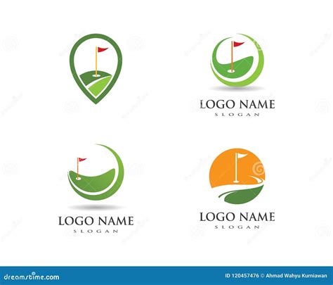 Plantilla Del Logotipo Del Golf Ilustración del Vector Ilustración de