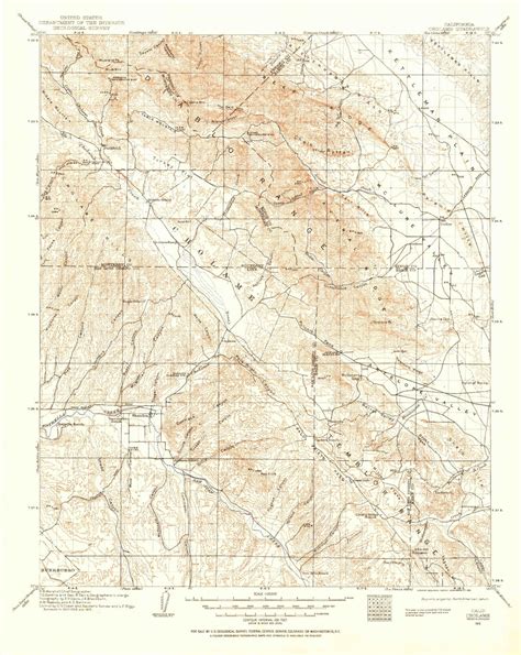 Historic 1915 Cholame California 30'x30' Topo Map – MyTopo Map Store