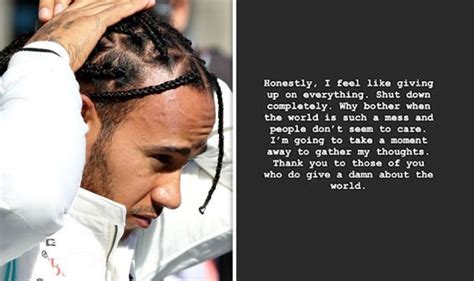 Lewis Hamilton Fans Flood Him With Support After Emotional Instagram