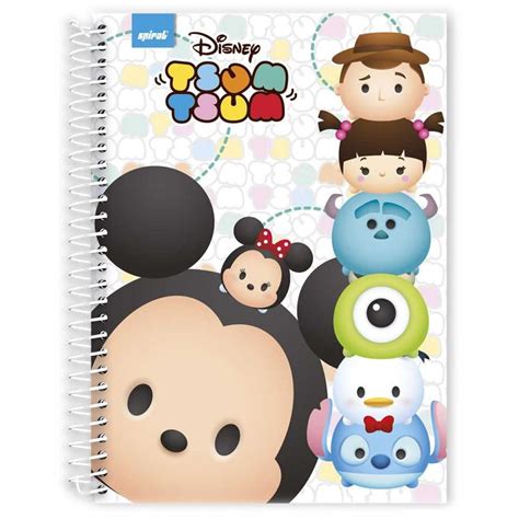 Caderno Universit Rio Capa Dura Mat Fls Tsum Tsum Submarino