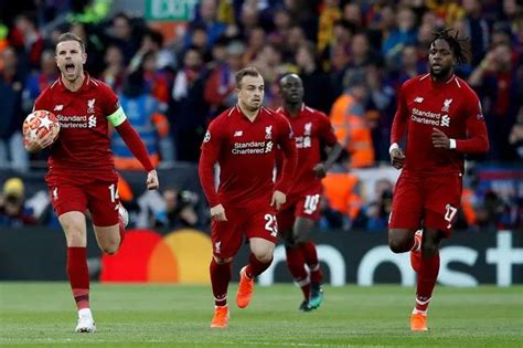 Liverpool 4 0 Barcelona Agg 4 3 The Reds Reach Champions League