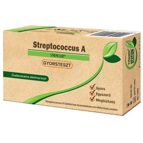 VITAMIN STATION STREPTOCOCCUS A GYORSTESZT 1X PATIKATT Patika Egy