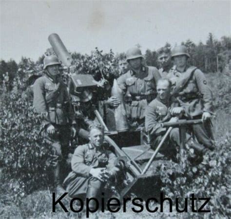 Altes Foto Soldaten mit Granatwerfer Mörser Artillerie Geschütz eBay