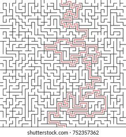 Complex Maze Puzzle Game High Level Stock Vector (Royalty Free) 752311795 | Shutterstock