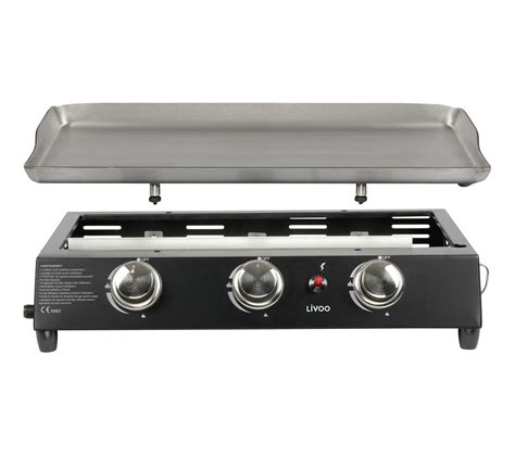 Plancha Gaz En Acier Inoxydable 3 Brûleurs Inox Gaz Propane DOC249