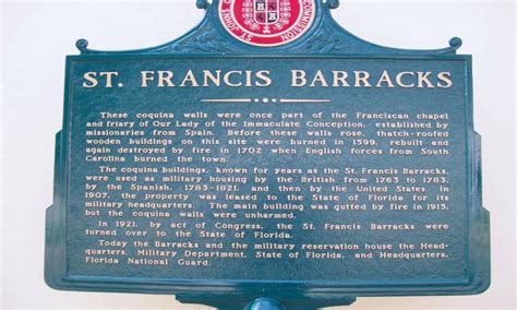 St Francis Barracks Visit St Augustine